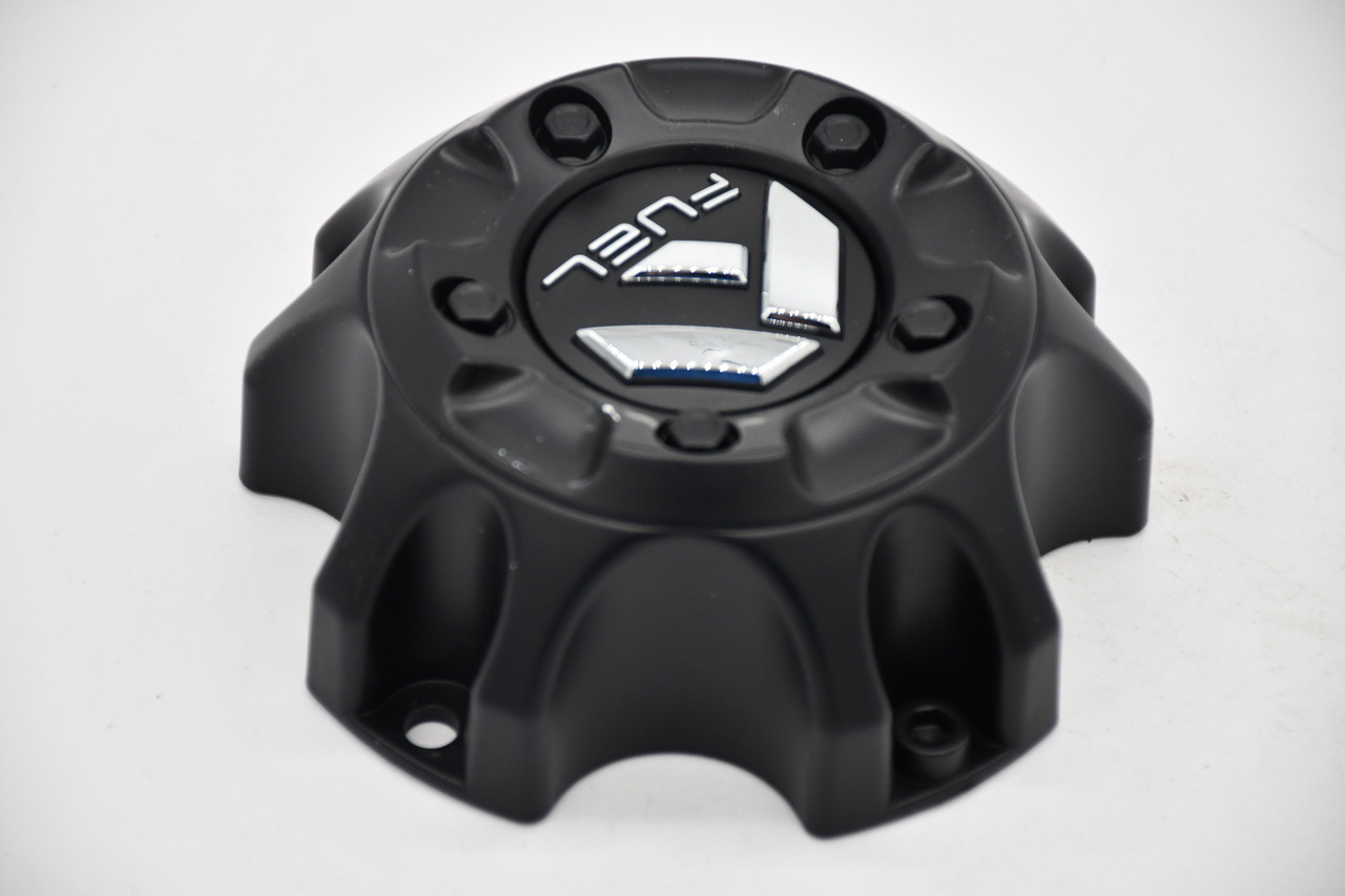 Fuel Satin Black Chrome Logo Wheel Center Cap Hub Cap 1001-57B/1001-35B 4.5"