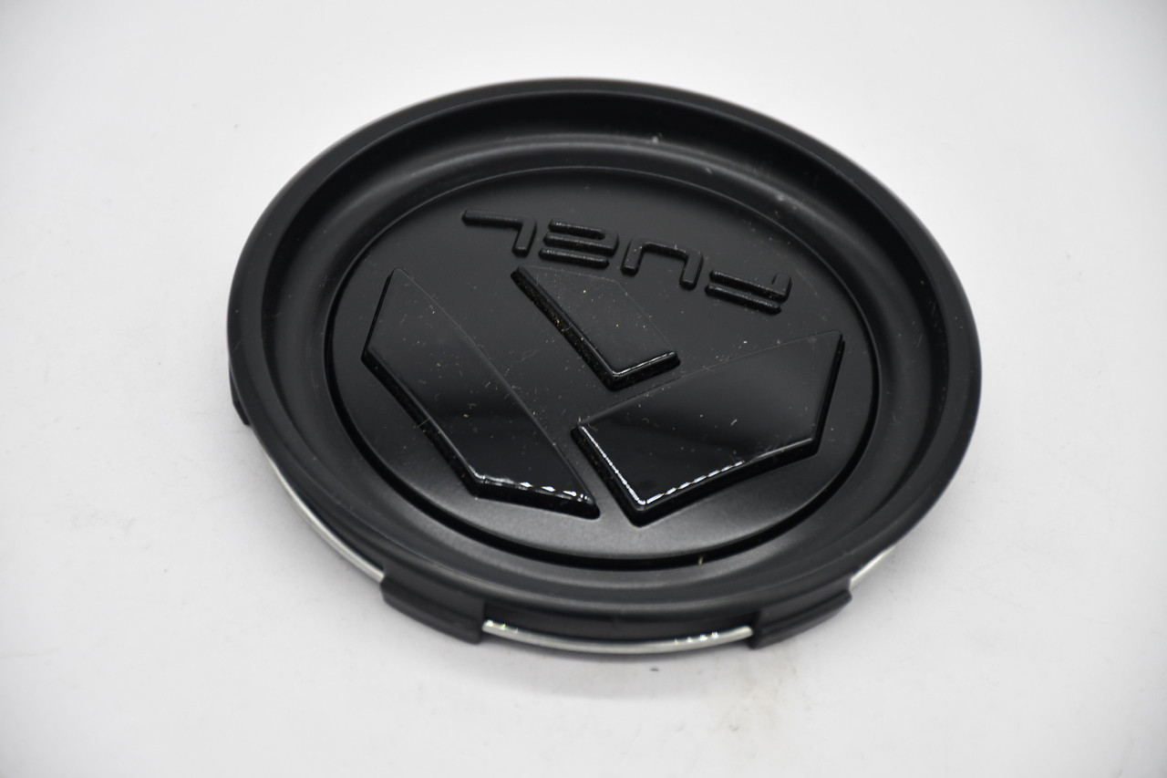 Fuel Satin Black Gloss Black Logo Wheel Center Cap Hub Cap A-1006-12BLD 4.25"