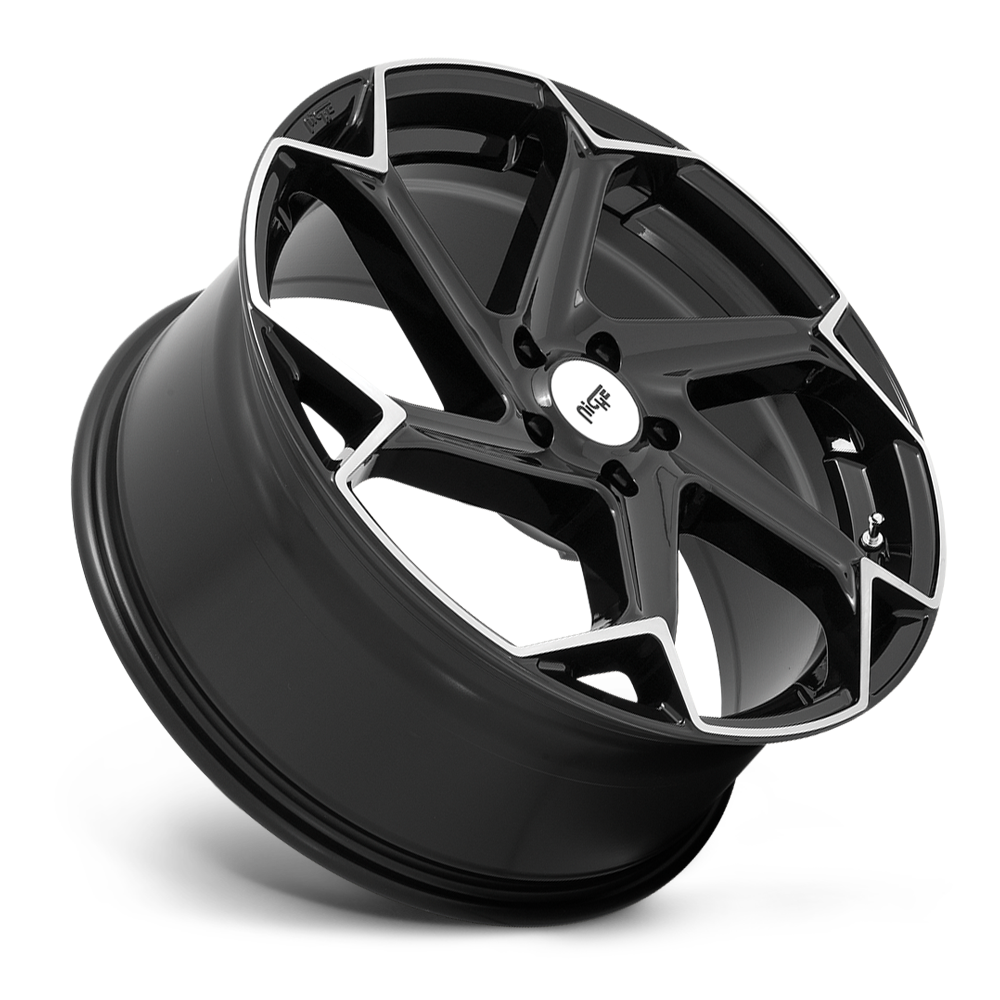 Niche 1PC M255 Flash 20x10.5 5x115 Gloss Black Brushed Wheel 20" 20mm Rim
