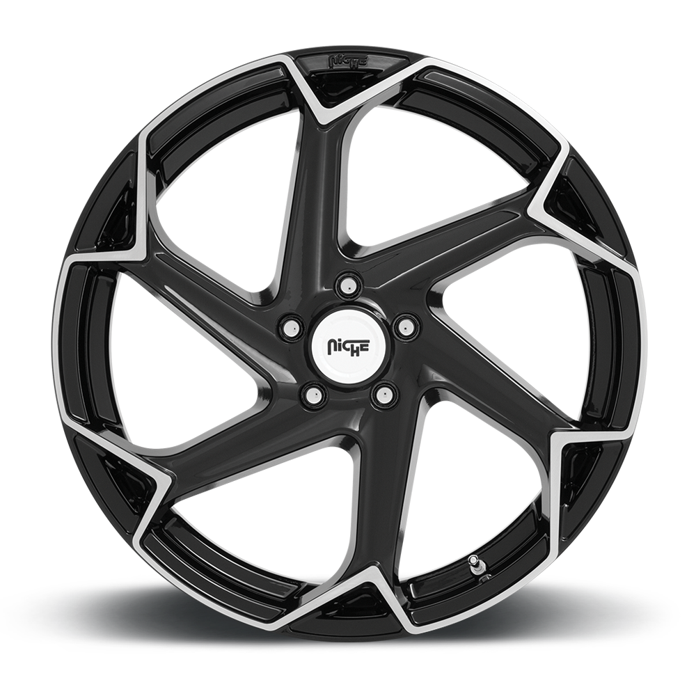 Niche 1PC M255 Flash 20x10.5 5x115 Gloss Black Brushed Wheel 20" 20mm Rim