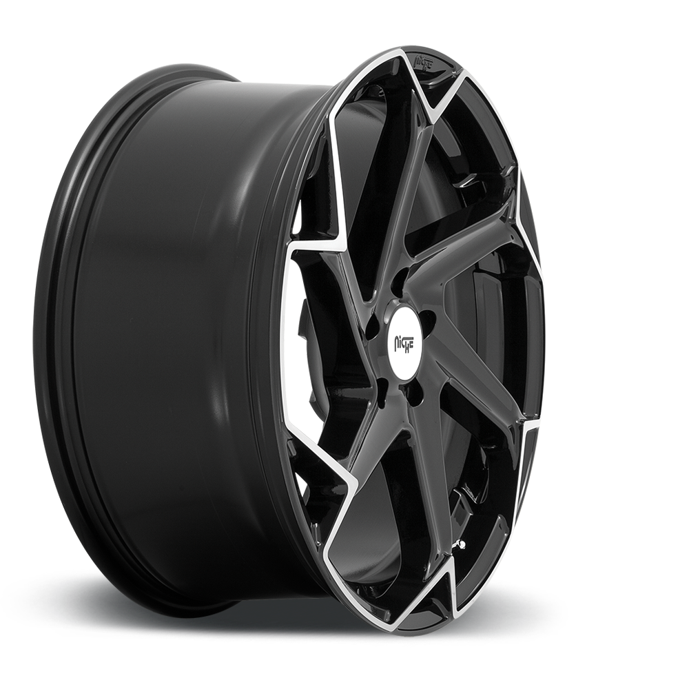 Niche 1PC M255 Flash 20x10.5 5x115 Gloss Black Brushed Wheel 20" 20mm Rim