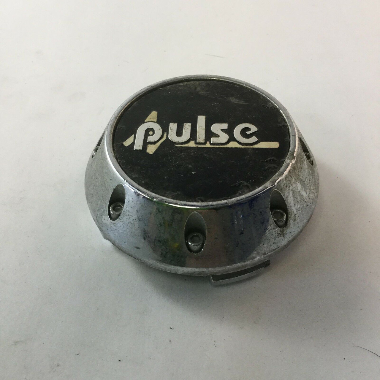 Pulse Wheel Rim Center Hub Cap Chrome Black Custom 05SK65 2.5" Diameter PUL30
