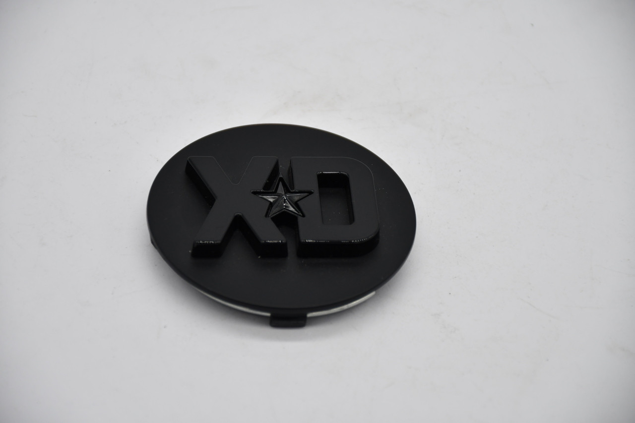 XD Satin Black Gloss Black Logo Wheel Center Cap Hub Cap T167L133-1-H34-S7 (just the center) 3"