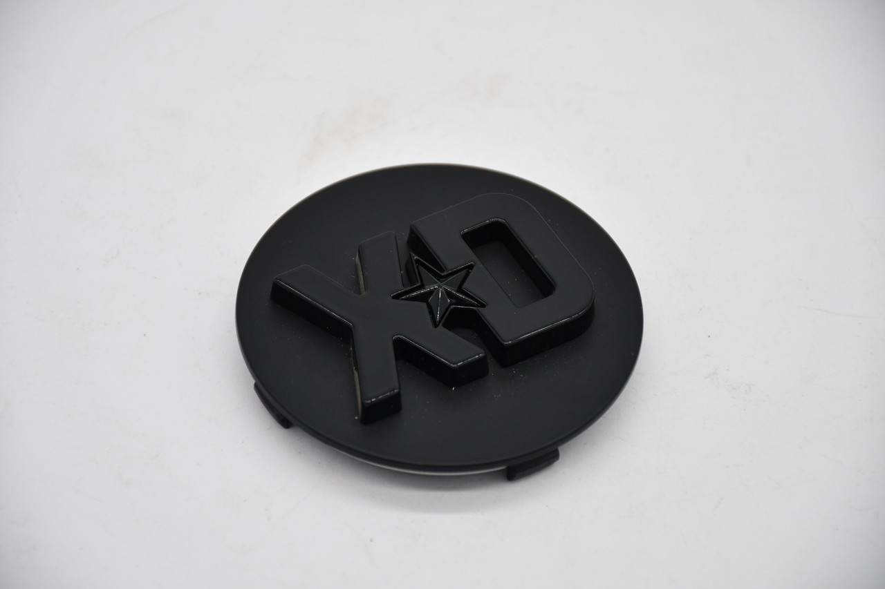 XD Satin Black Gloss Black Logo Wheel Center Cap Hub Cap T167L133-1-H34-S7 (just the center) 3"