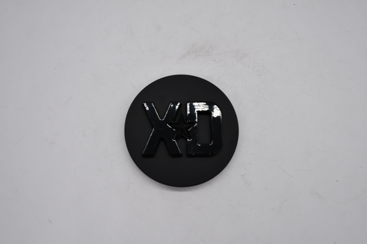 XD Satin Black Gloss Black Logo Wheel Center Cap Hub Cap T167L133-1-H34-S7 (just the center) 3"