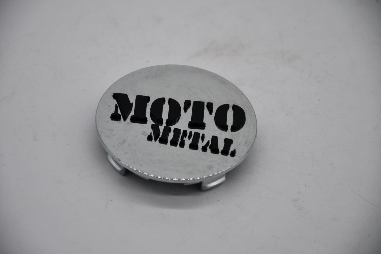 Moto Metal Chrome Black Logo Wheel Center Cap Hub Cap T127L133-5-H34-C1 2.7"