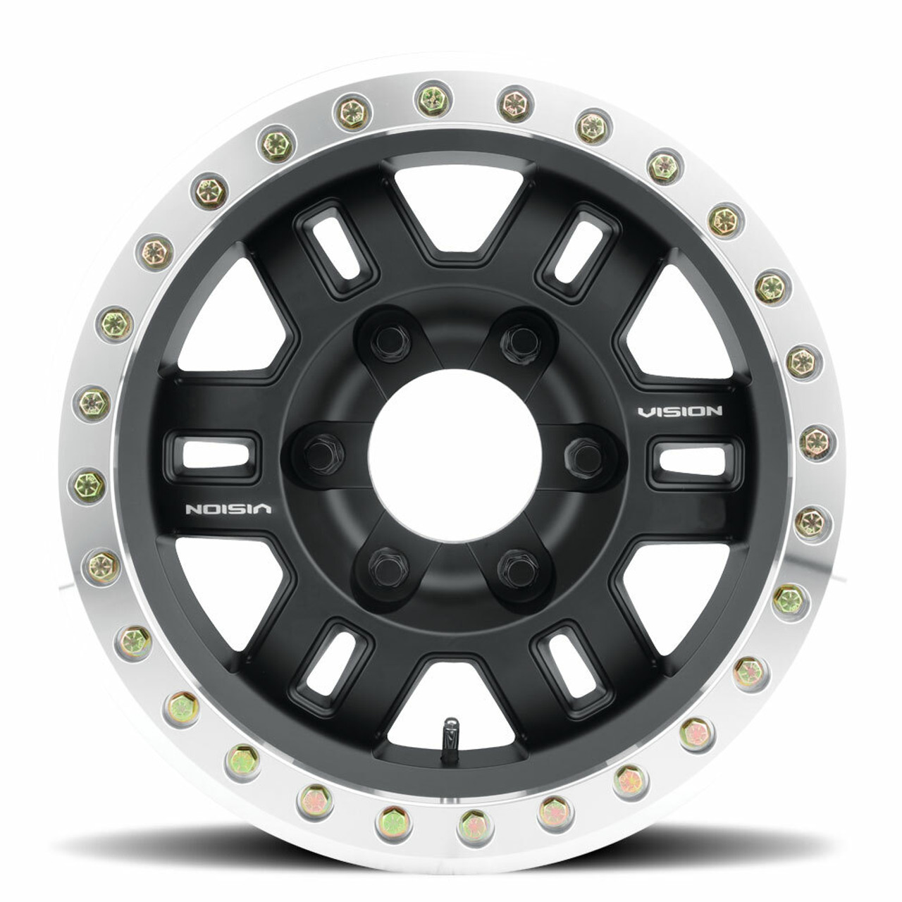 17" Vision Off-Road 398BL Manx Beadlock 17x8.5 Black Machined Ring 5x4.5 Wheel -15mm