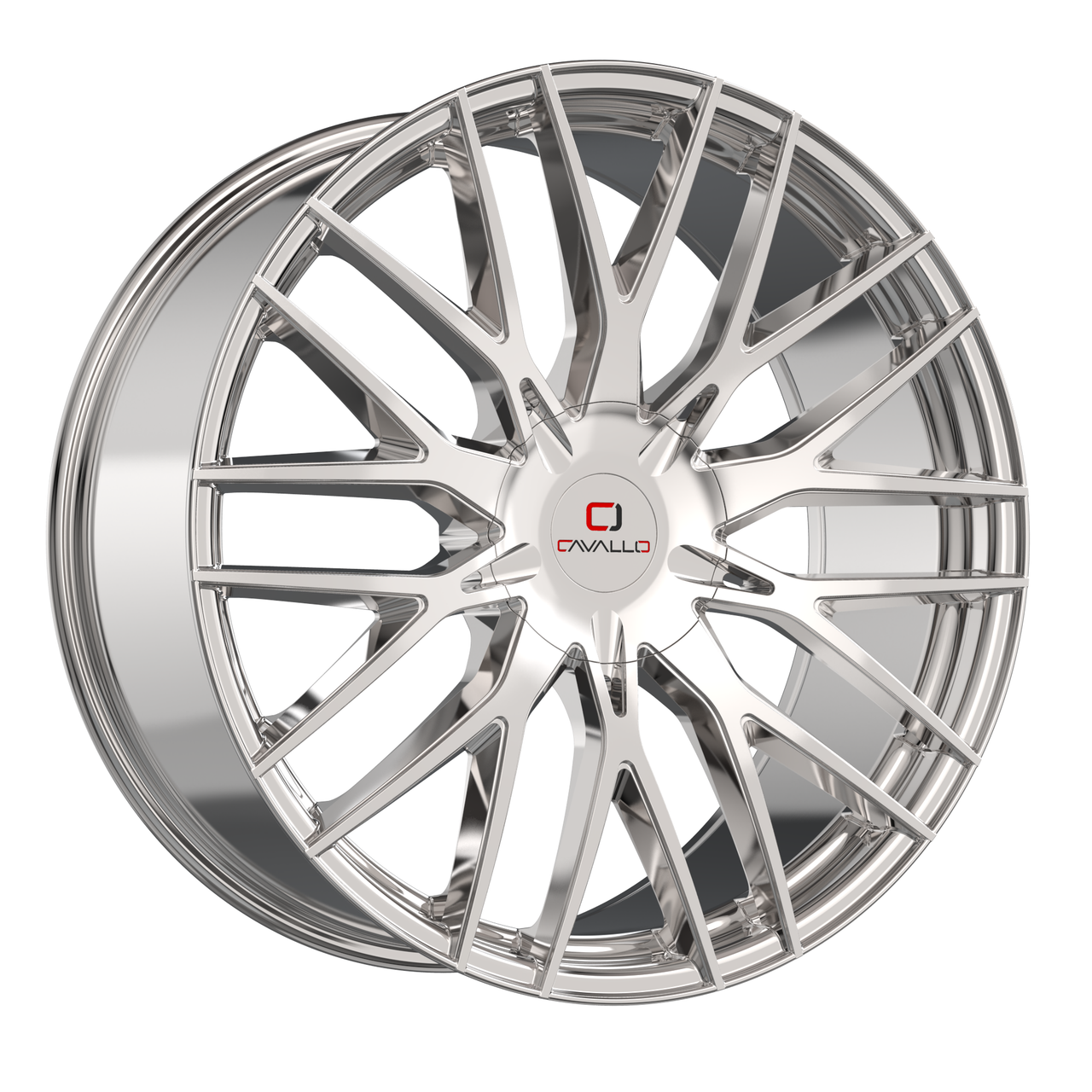 Set 4 22" Cavallo CLV-45 Nano Chrome 22x9.5 Wheels 5x115 5x120 15mm Rims