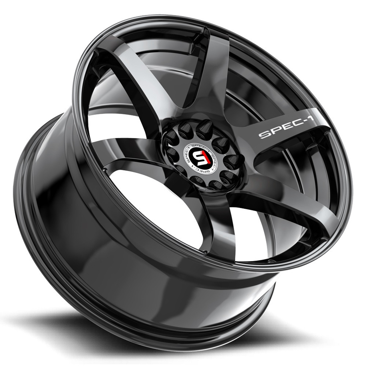 18" Spec-1 SPT-32 Gloss Black 18x8 Wheel 4x100 4x4.5 34mm Rim