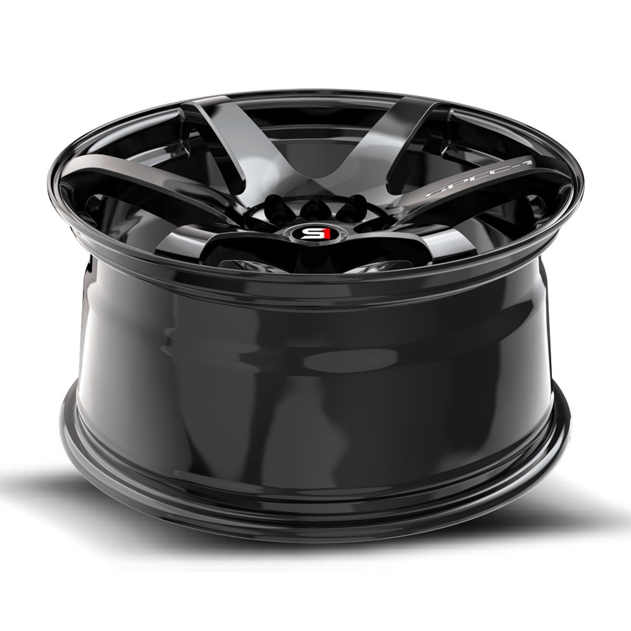 18" Spec-1 SPT-32 Gloss Black 18x8 Wheel 4x100 4x4.5 34mm Rim