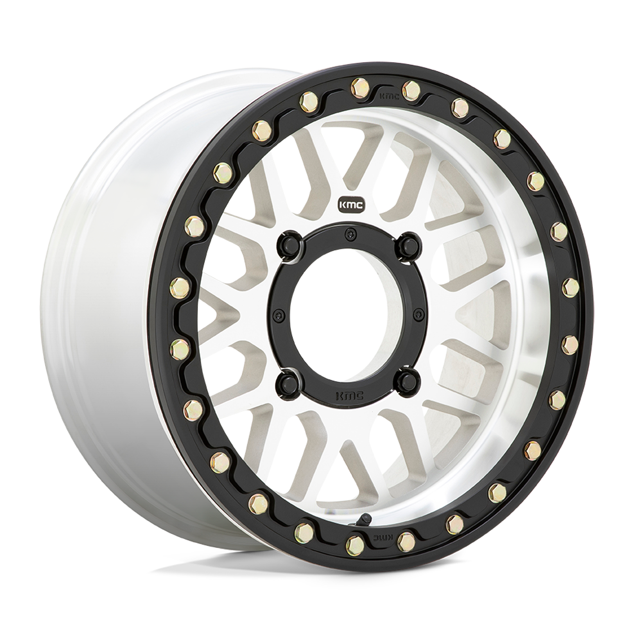 15" KMC Powersports Ks235 Grenade Beadlock 15x6 4x137 Machined Wheel 38mm Rim