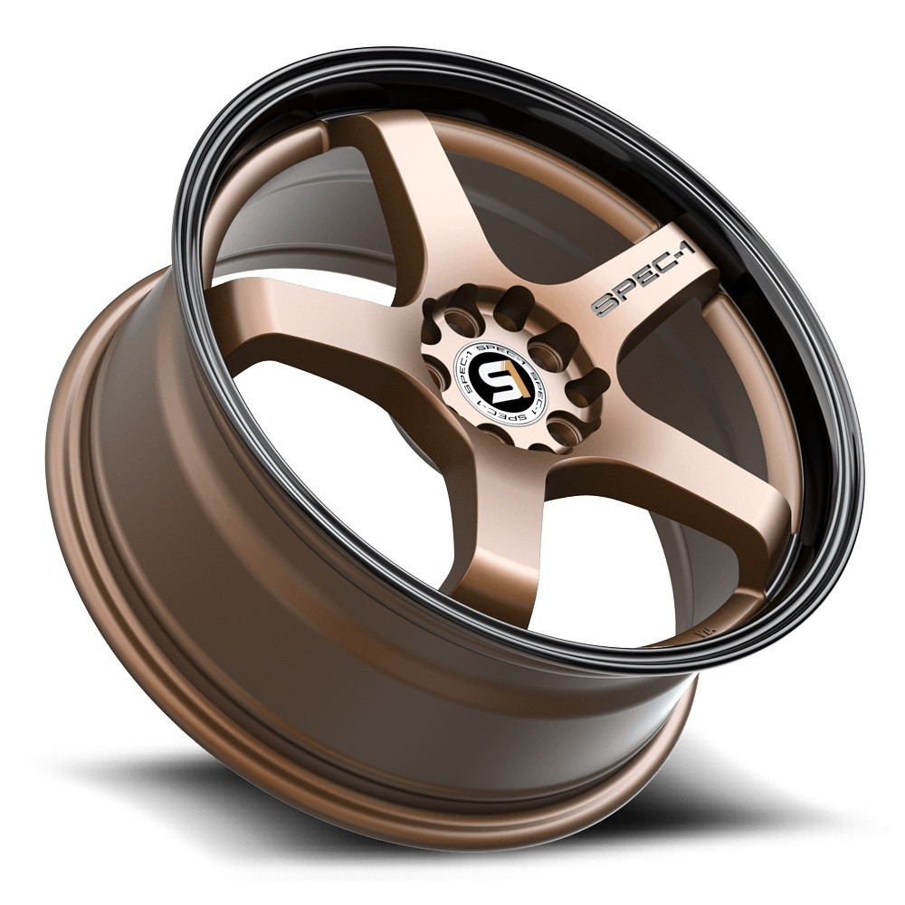 Set 4 19" Spec-1 SPT-31 Matte Bronze & Black Lip 19x8.5 Wheels 5x100 5x4.5 38mm