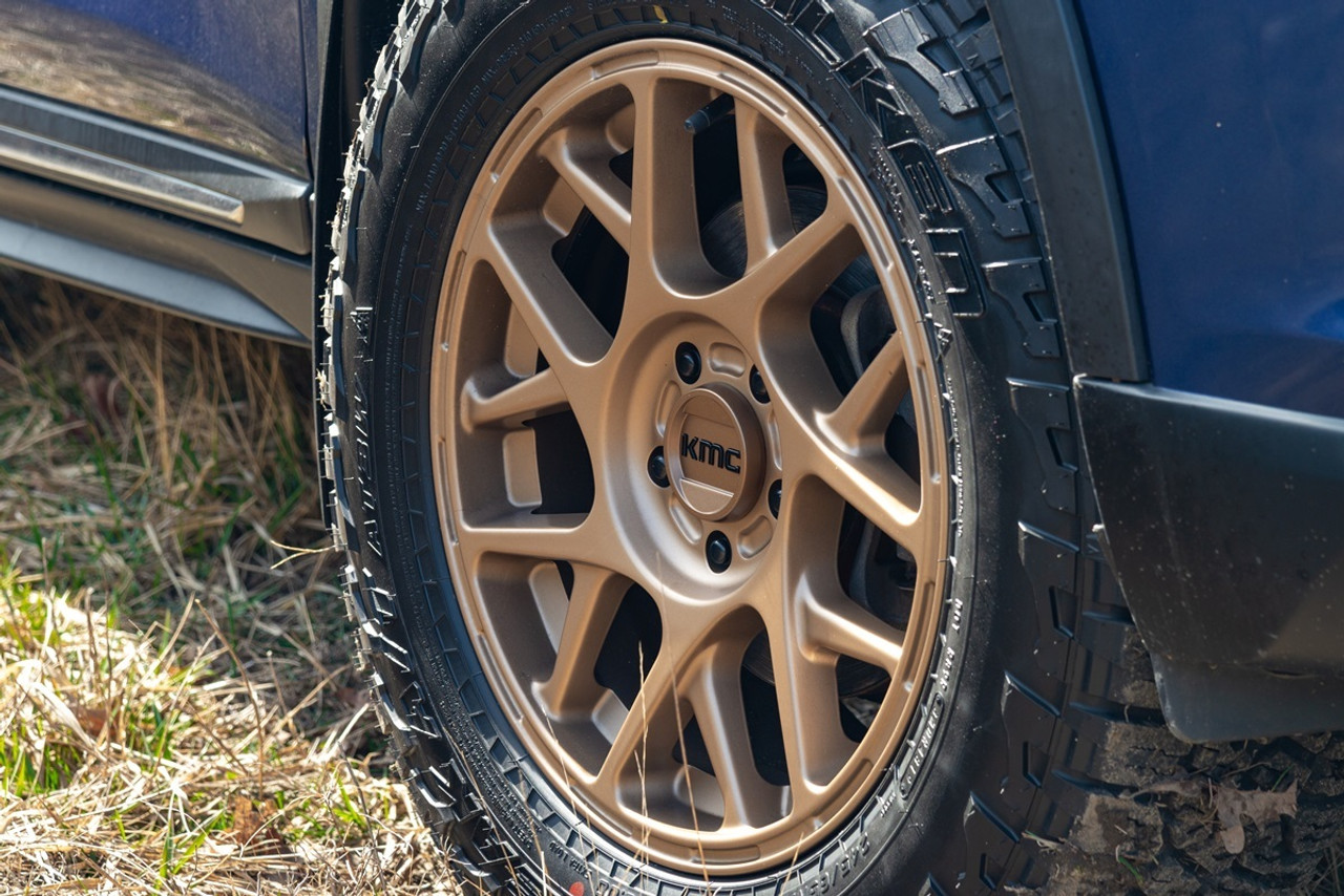 17" KMC KM708 Bully 17x8 5x4.5 Matte Bronze Wheel 38mm Rim