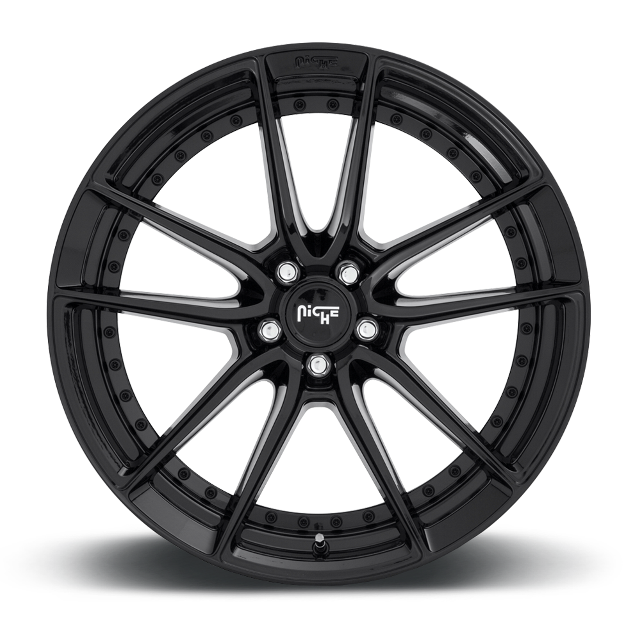 Niche 1PC M223 Dfs 18x8 5x4.5 Gloss Black Wheel 18" 40mm Rim