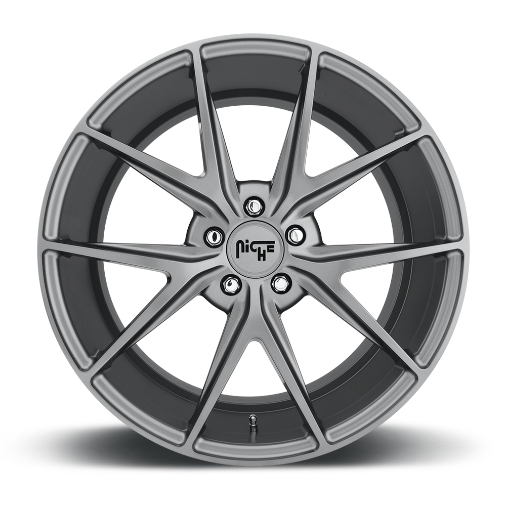 18" Niche 1PC M116 Misano 18x8 5x120 Matte Gunmetal Wheel 40mm Rim