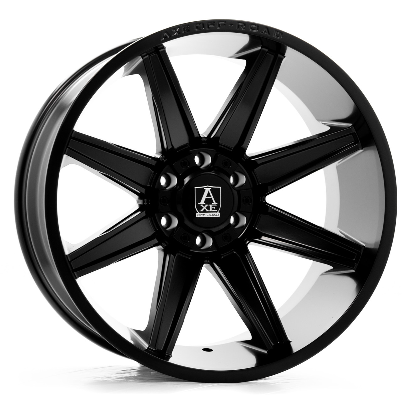 Set 4 20" Axe Wheels Artemis Satin Black 20x9.5 Wheels 6x5.5 15mm Truck SUV Rims