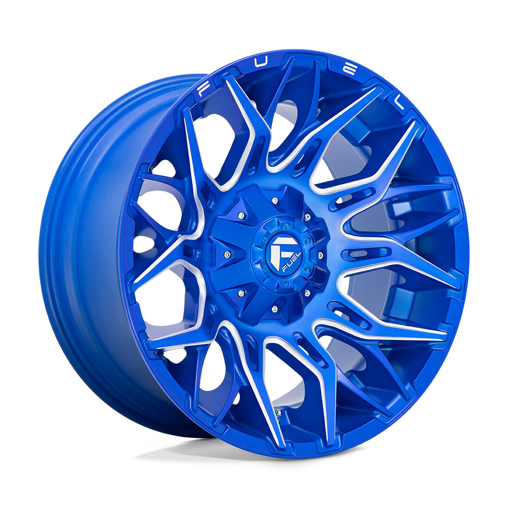 Fuel 1PC D770 Twitch 20x10 8x6.5 Anodized Blue Milled Wheel 20" -18mm Rim
