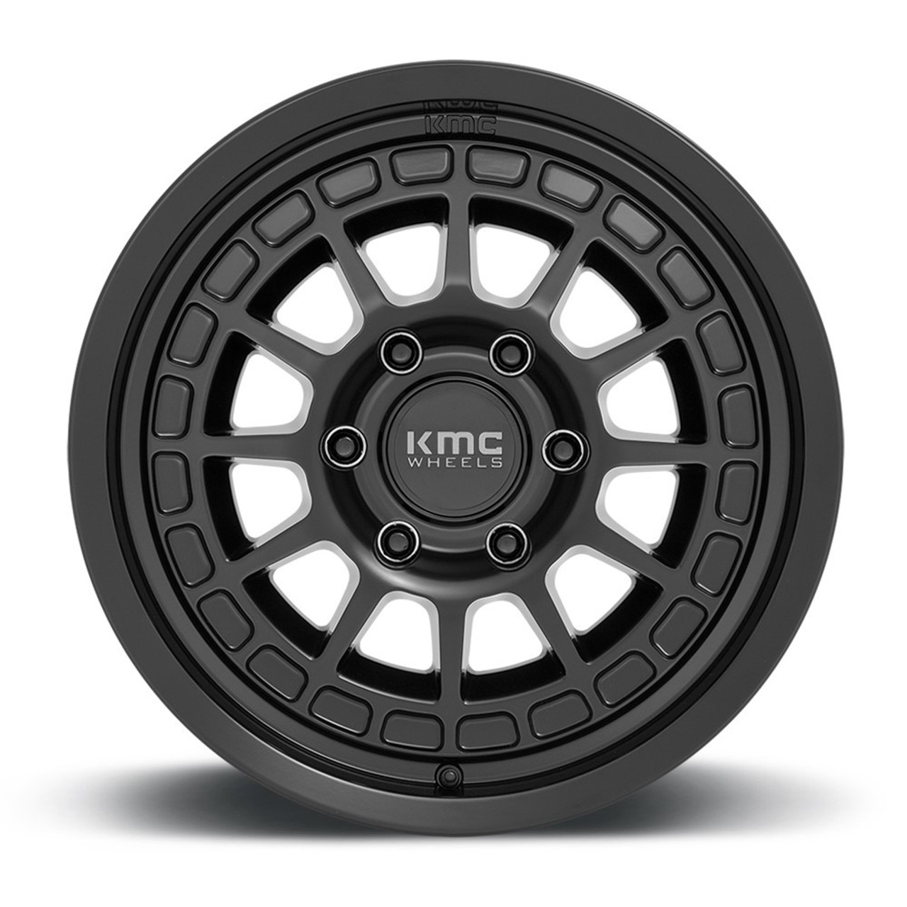 KMC KM719 Canyon 17x8.5 5x5 Satin Black Wheel 17" 0mm Rim For Jeep