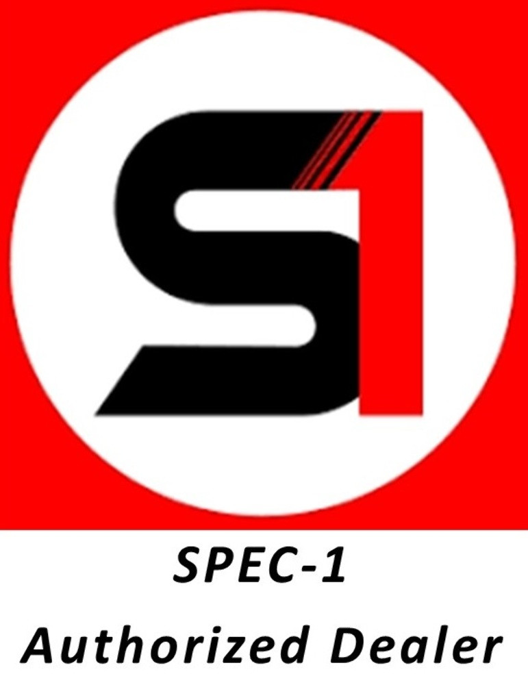 18" Spec-1 SP-68 Gloss Black & Machined 18x8 Wheel 5x112 5x4.5 38mm Rim