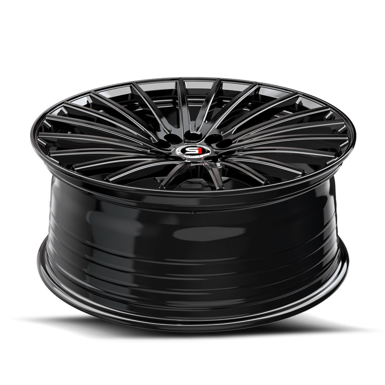 17" Spec-1 SP-68 Gloss Black 17x7.5 Wheel 4x100 4x4.5 42mm Rim