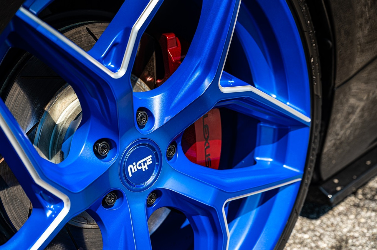 Niche 1PC M268 Torsion 20x9 5x112 Anodized Blue Milled Wheel 20" 25mm Rim