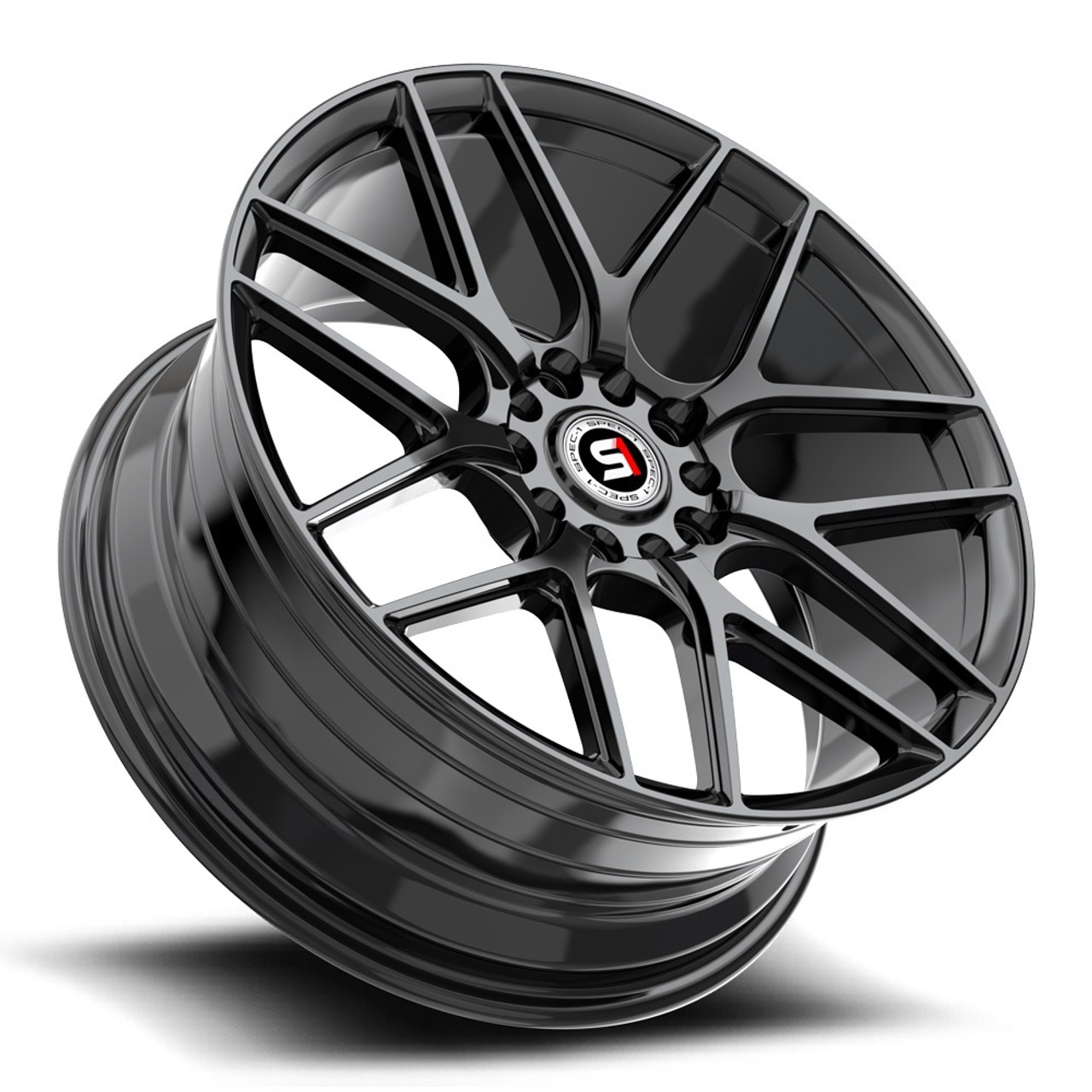 Set 4 18" Spec-1 SP-78 Gloss Black 18x8 Wheels 5x4.5 5x120 35mm Rims