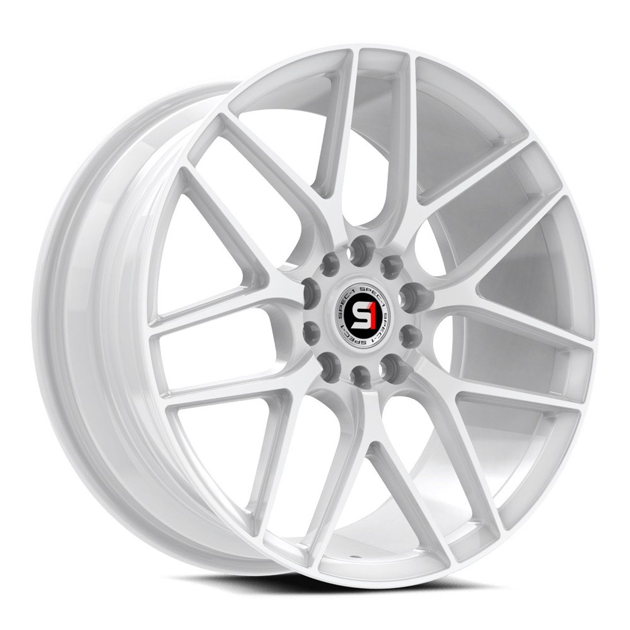 18" Spec-1 SP-78 All White 18x8 Wheel 5x112 5x4.5 35mm Rim