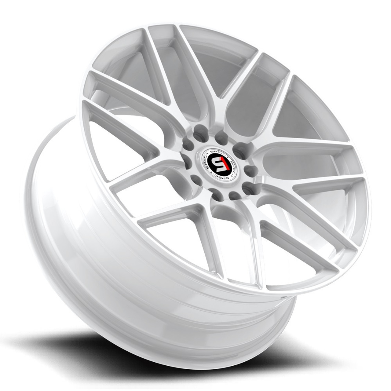 Set 4 17" Spec-1 SP-78 All White 17x7.5 Wheels 4x100 4x4.5 35mm Rims
