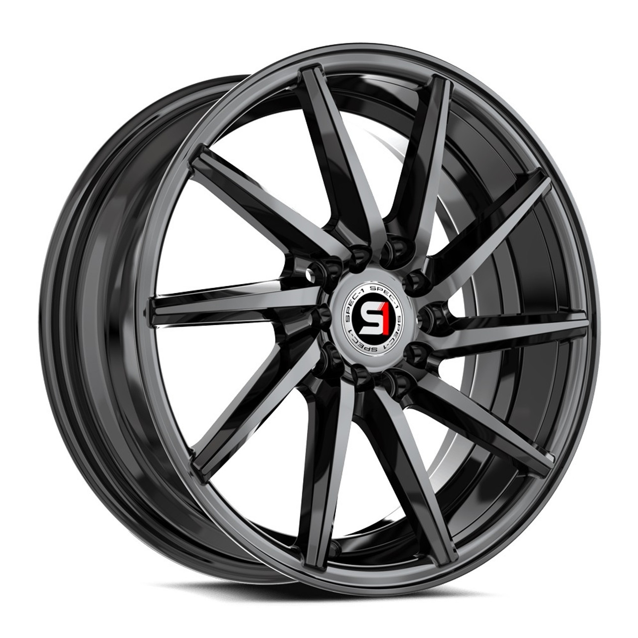 16" Spec-1 SP-74 Gloss Black 16x6 Wheel 5x100 5x4.5 35mm Rim