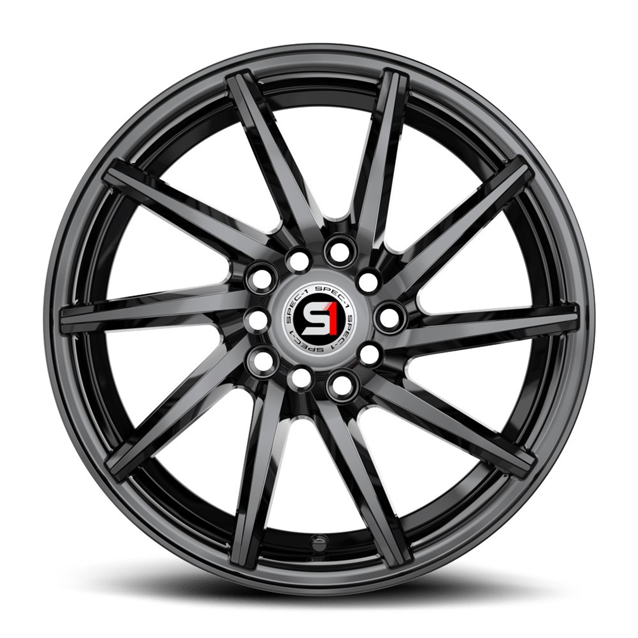16" Spec-1 SP-74 Gloss Black 16x6 Wheel 5x100 5x4.5 35mm Rim