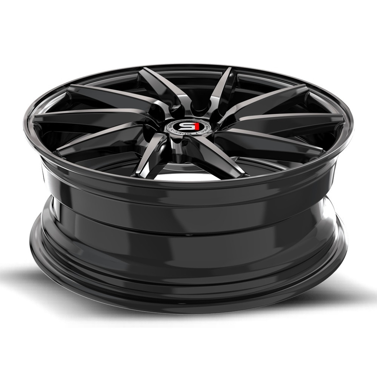 16" Spec-1 SP-74 Gloss Black 16x6 Wheel 5x100 5x4.5 35mm Rim