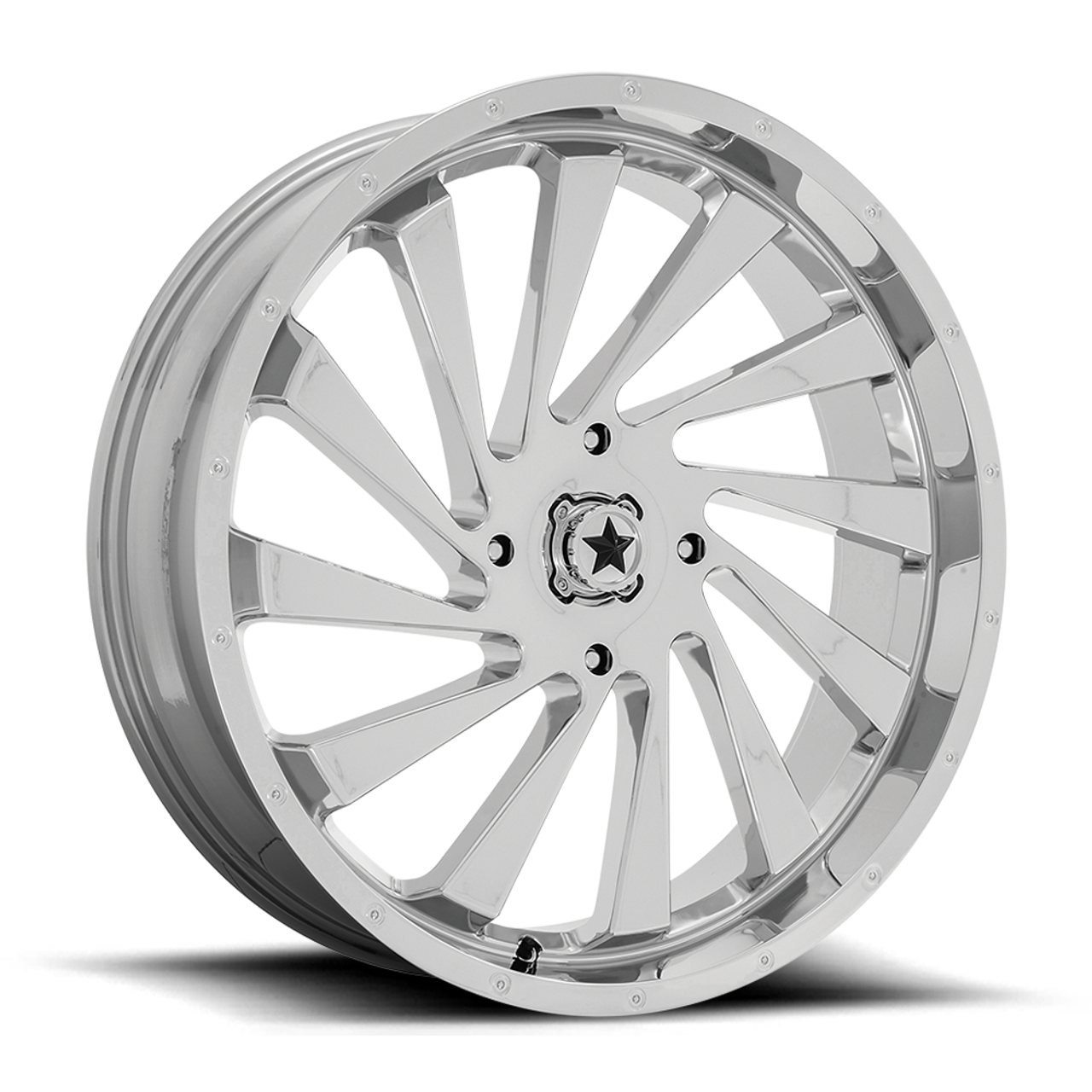 MSA Offroad Wheels M46 Blade 22x7 4x156 Chrome Wheel 22" 0mm Rim