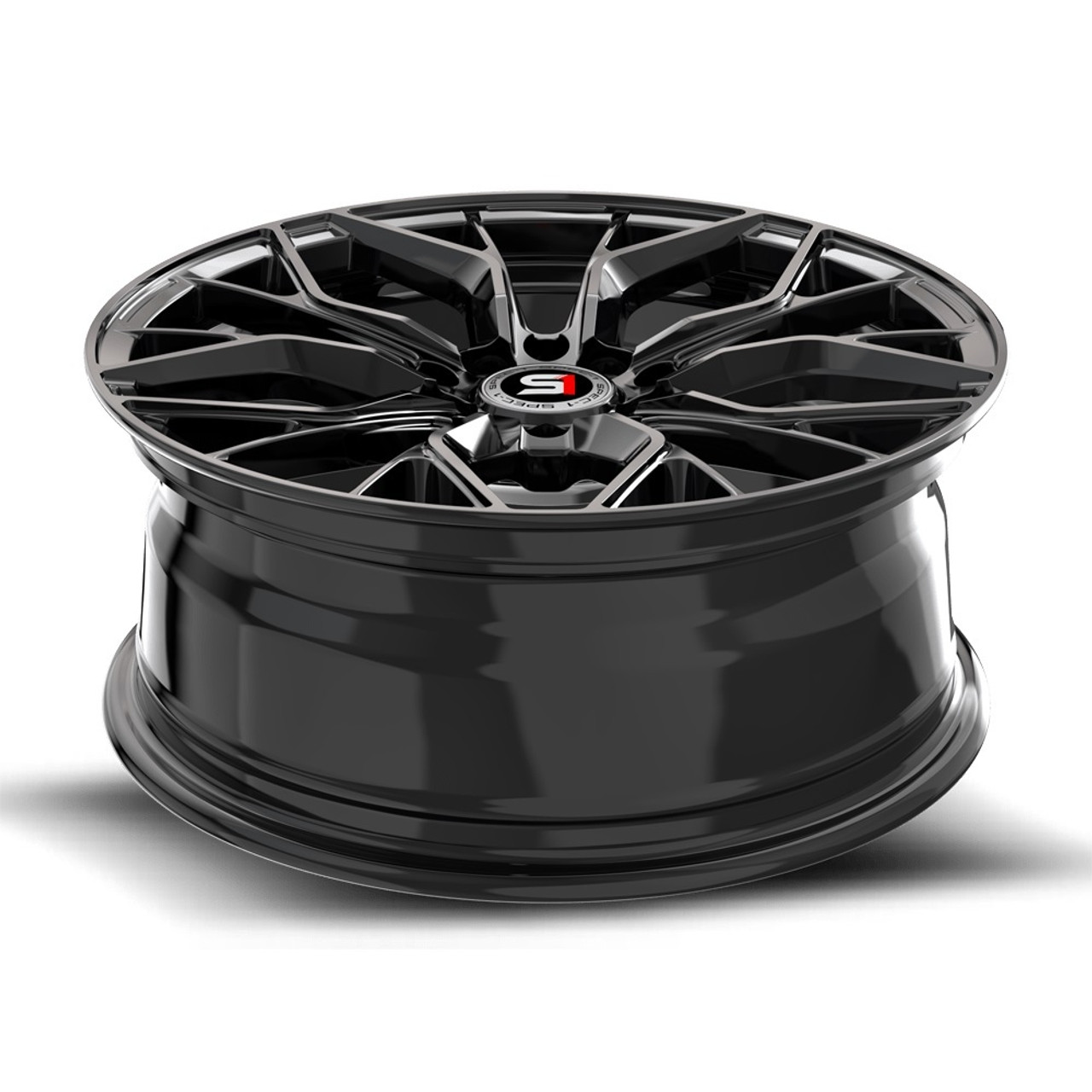 16" Spec-1 SP-76 Gloss Black 16x6.5 Wheel 5x100 5x4.5 20mm Rim