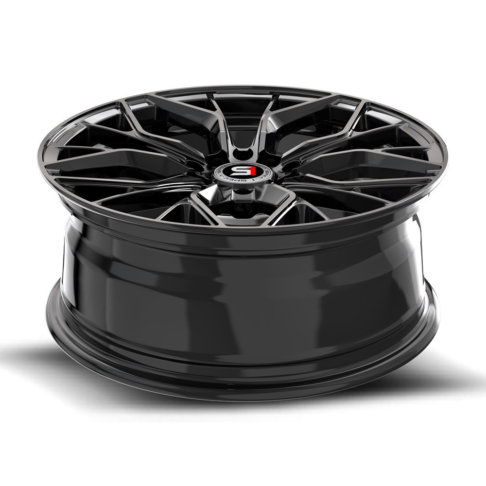 Set 4 15" Spec-1 SP-76 Gloss Black 15x6.5 Wheels 4x100 4x4.5 20mm Rims