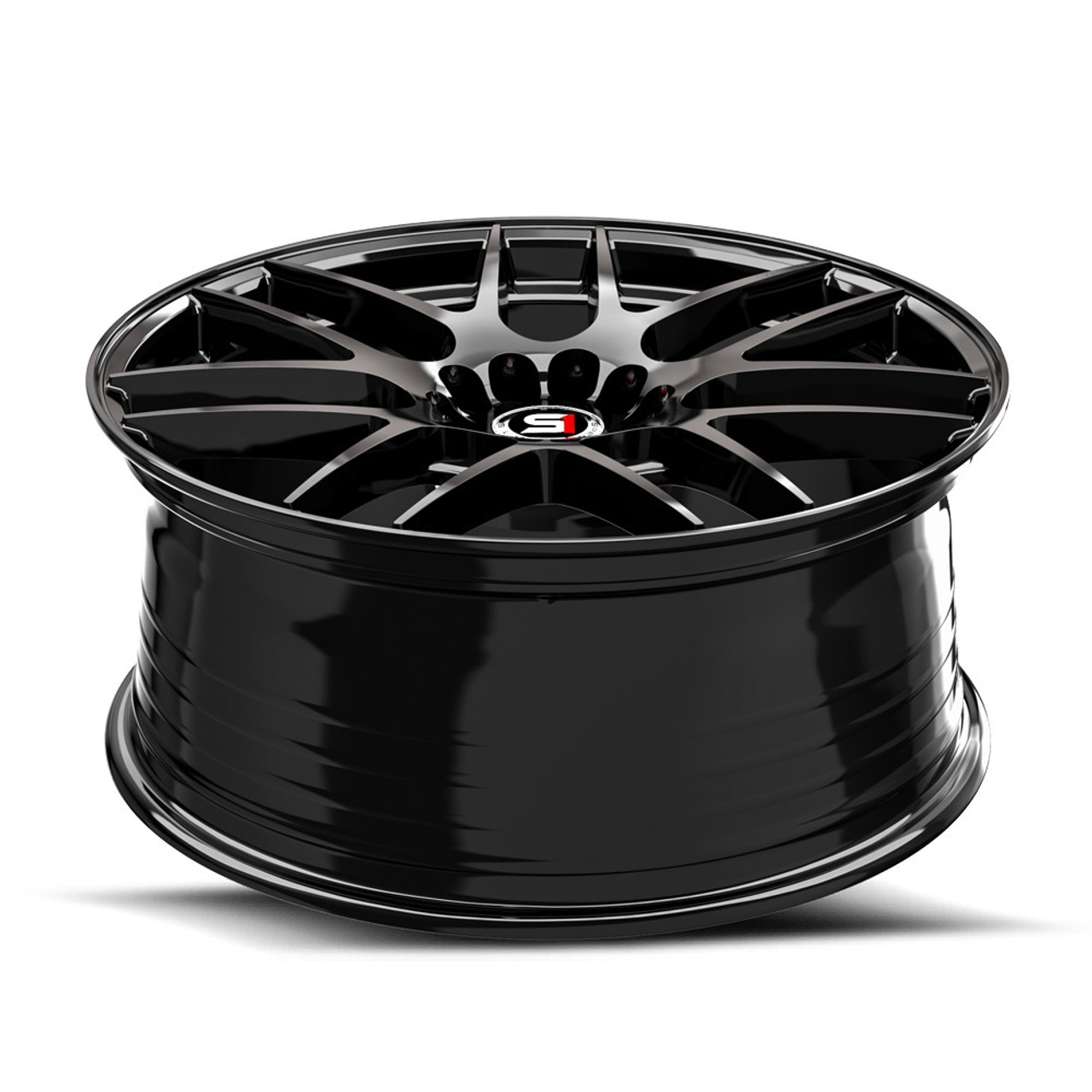 Set 4 18" Spec-1 SP-65 Gloss Black 18x8 Wheels 4x100 4x4.5 34mm Rims