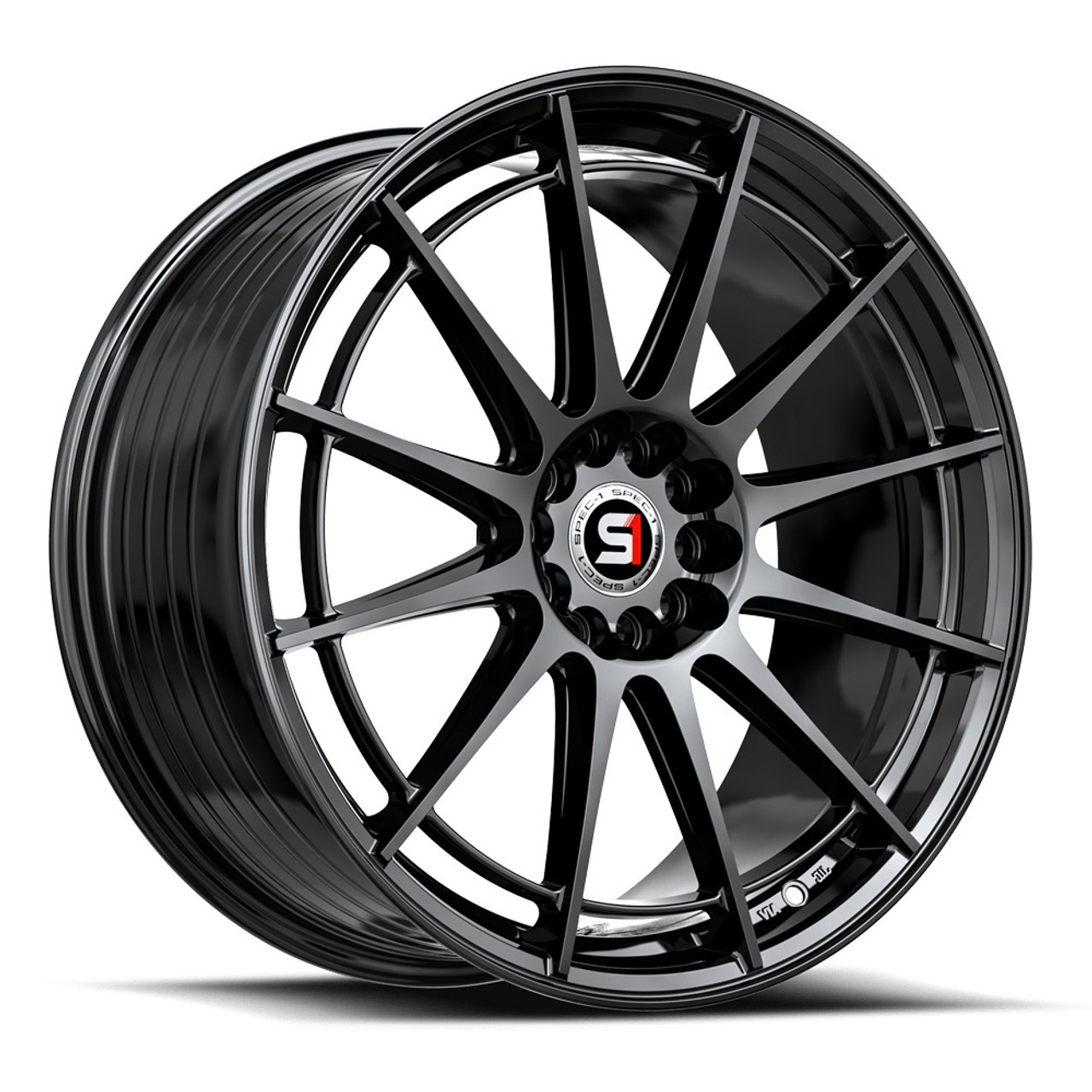 Set 4 20" Spec-1 SP-64 Gloss Black 20x9 Wheels 5x100 5x4.5 38mm Rims