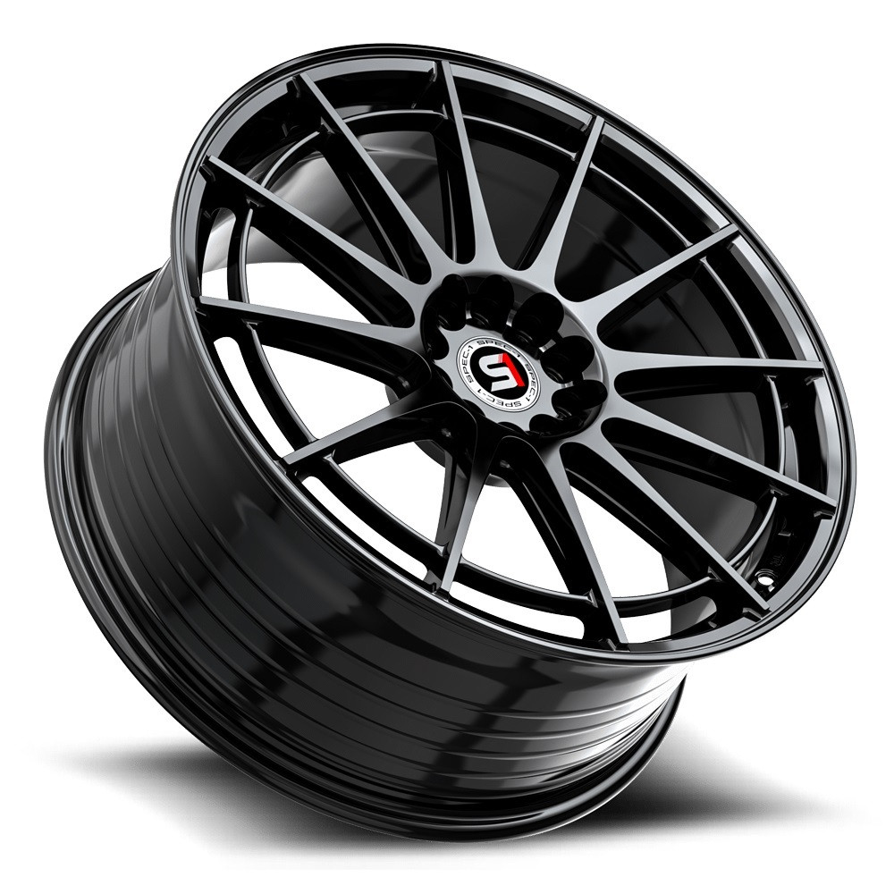 18" Spec-1 SP-64 Gloss Black 18x9 Wheel 4x100 4x4.5 38mm Rim