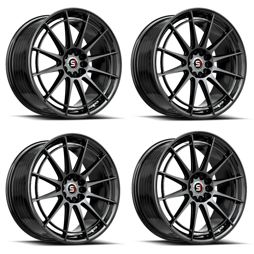 Spec-1 SP-64 Wheels 18 Inch 4x100 4x114.3 Gloss Black A2i Wheel and Ti