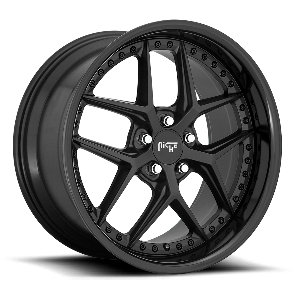 19" Niche 1PC M226 Vice 19x9.5 Gloss Black Matte Black 5x112 Wheel 48mm Rim