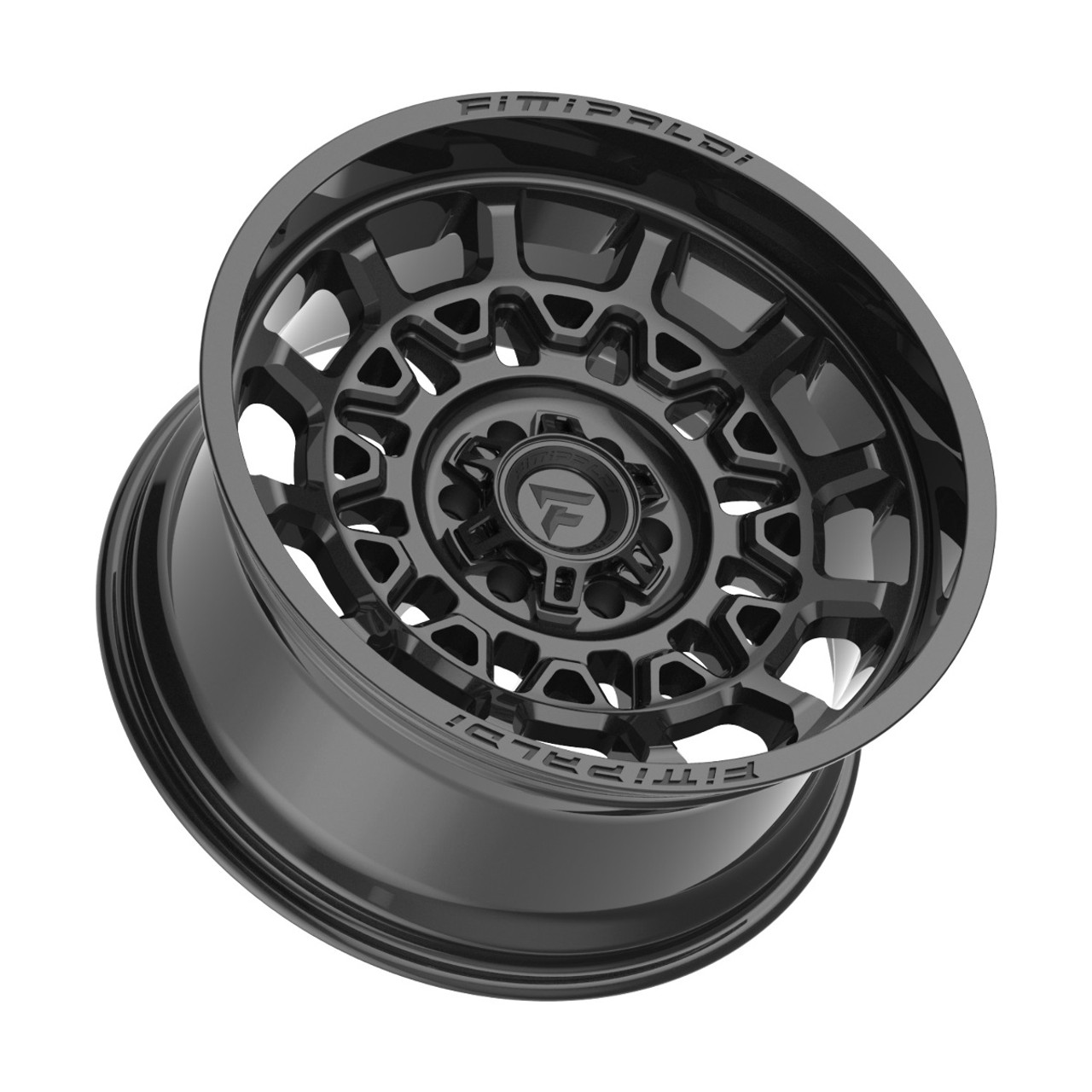 20" Fittipaldi Off Road FA23B Gloss Black 20x10 Wheel 8x170 -19mm For Ford Rim