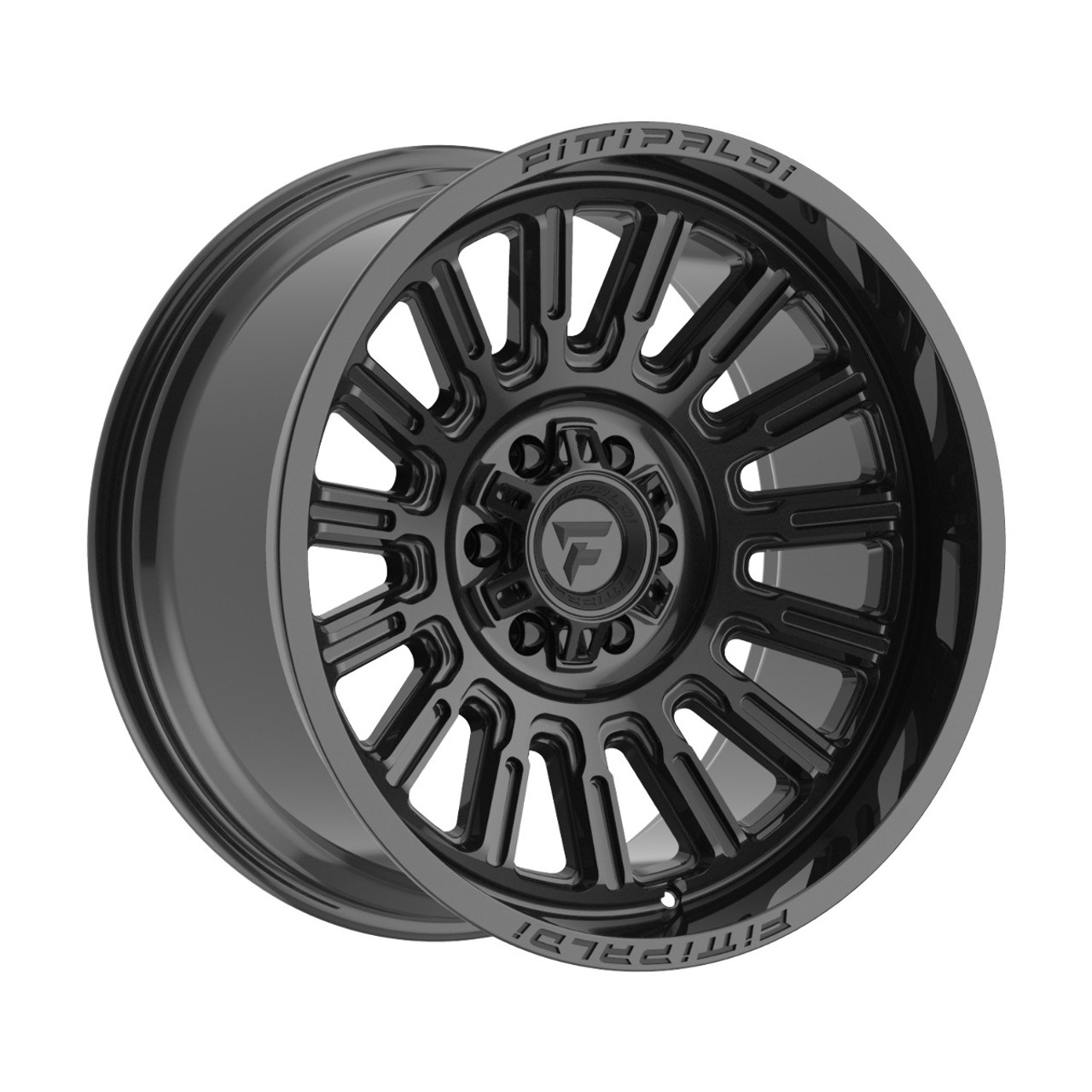 20" Fittipaldi Off Road FA24B Gloss Black 20x10 Wheel 8x180 -19mm For Chevy GMC