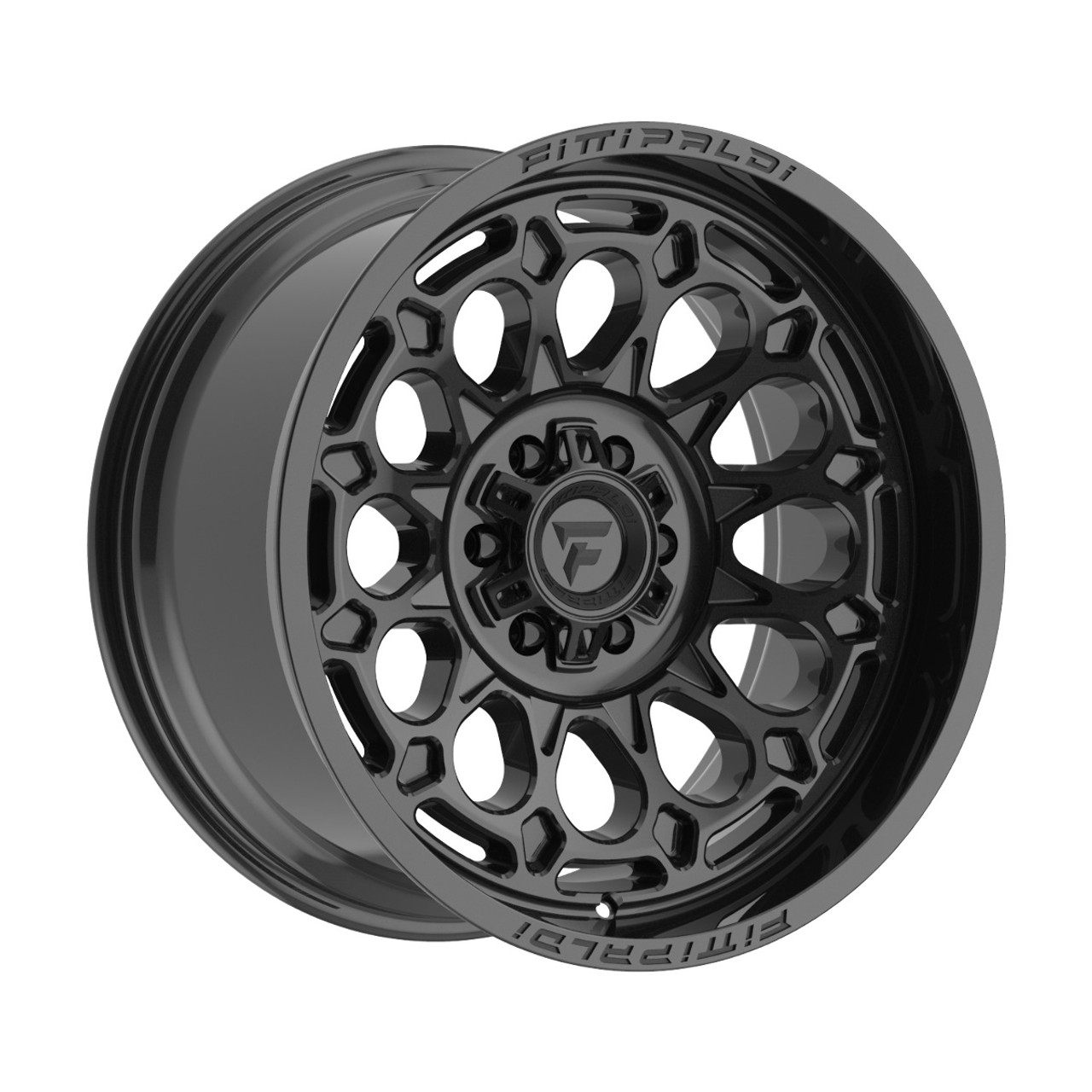 20" Fittipaldi Off Road FA22B Gloss Black 20x10 Wheel 8x170 -19mm For Ford Rim