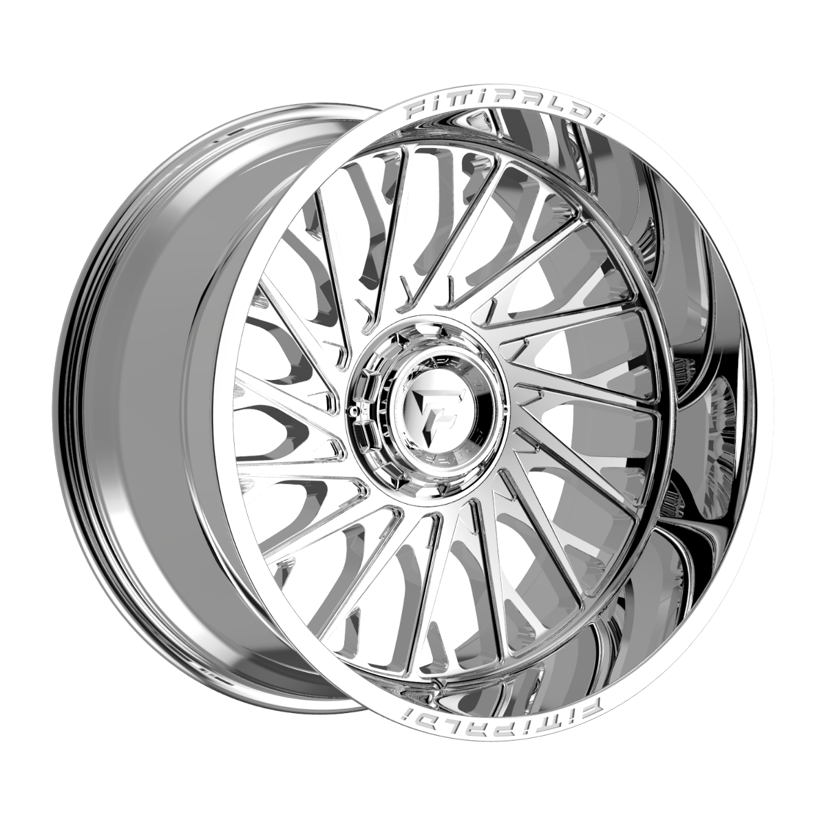 Set 4 24" Fittipaldi Off Road FA08MC 24x10 8x6.5 -19mm Wheels Mirror Coat Rims