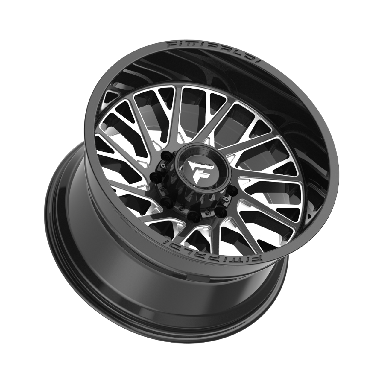 22" Fittipaldi Off Road FA08BM Gloss Black Milled 22x10 Wheel 8x170 -19mm Rim