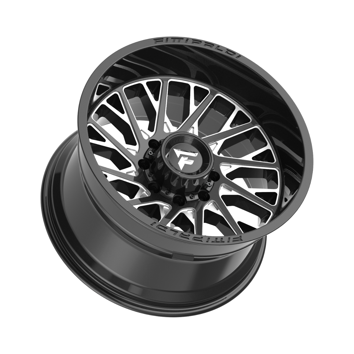 Set 4 20" Fittipaldi Off Road FA08BM 20x9 8x180 18mm Gloss Black Milled Wheels