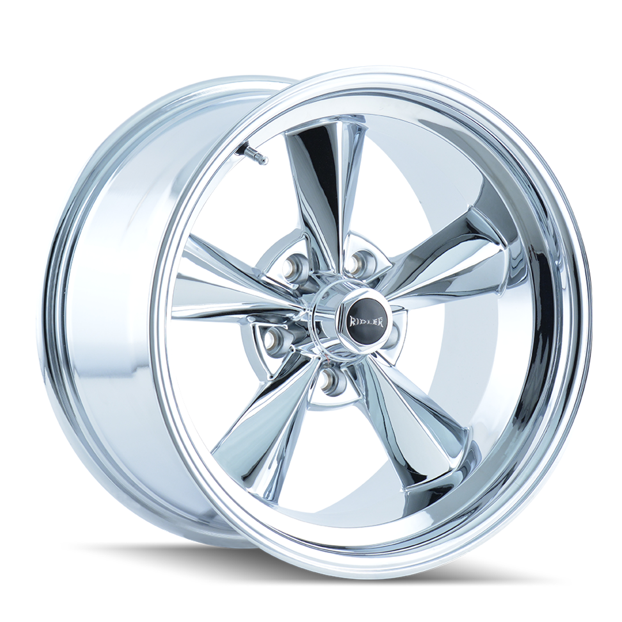 Set 4 15" Ridler 675 15x7 Chrome 5x4.75 Wheels 0mm Rims For Chevy GMC