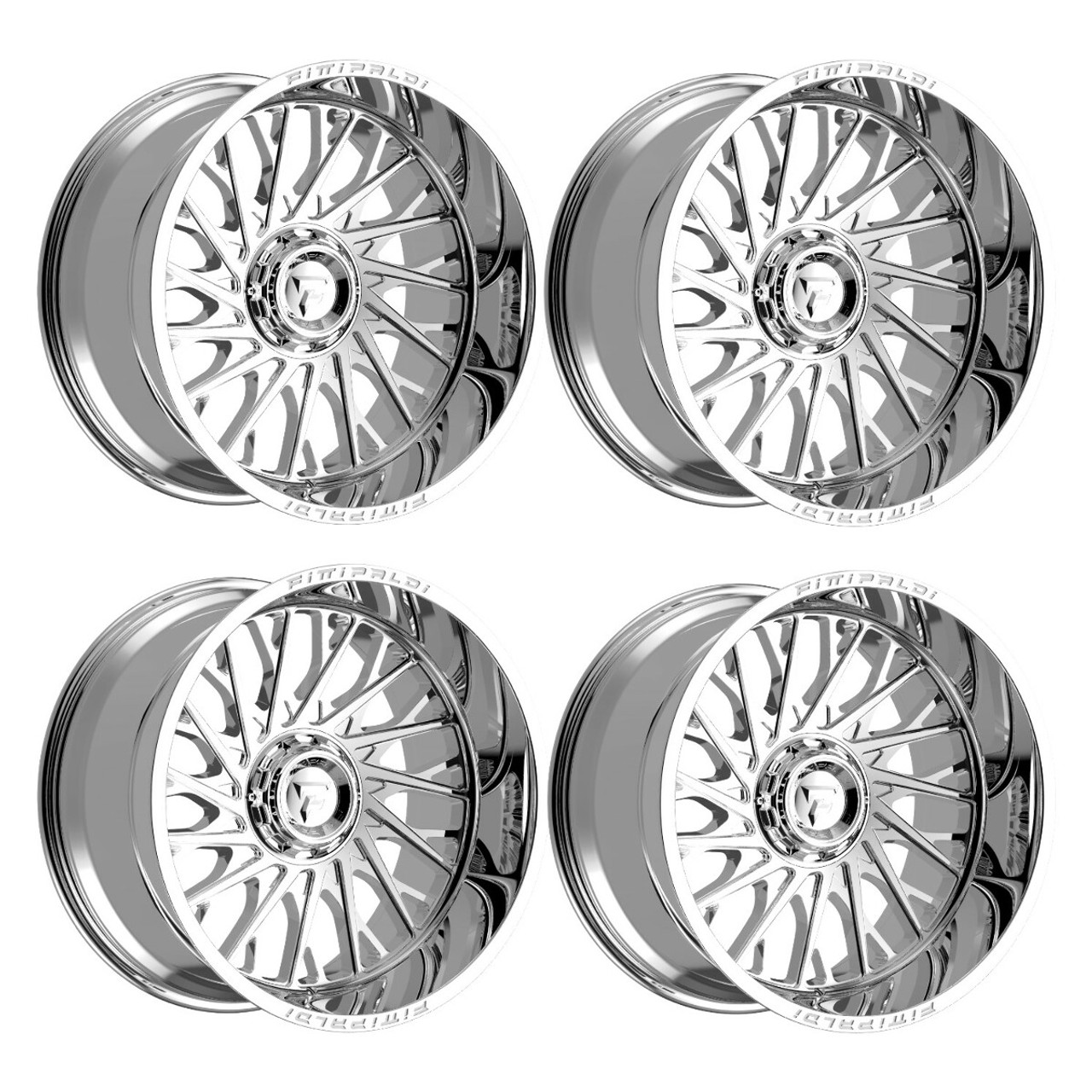 Set 4 20" Fittipaldi Off Road FA08MC Mirror Coat 20x9 Wheels 5x5.5 5x150 18mm