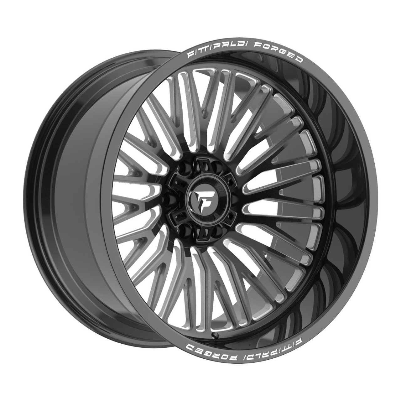 22" Fittipaldi Off Road FTF505BM Gloss Black Milled 22x10 6x135 6x5.5 -19mm Rim
