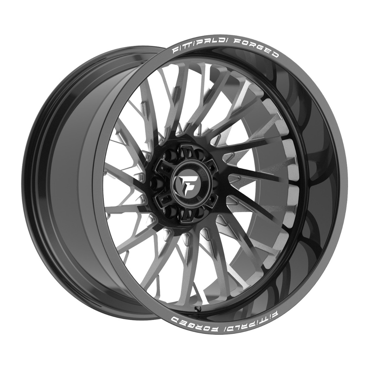 22" Fittipaldi Off Road FTF501BM Gloss Black Milled 22x10 Wheel 8x180 -19mm Rim