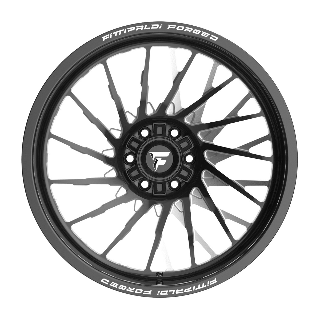 22" Fittipaldi Off Road FTF501BM Gloss Black Milled 22x10 Wheel 8x170 -19mm Rim